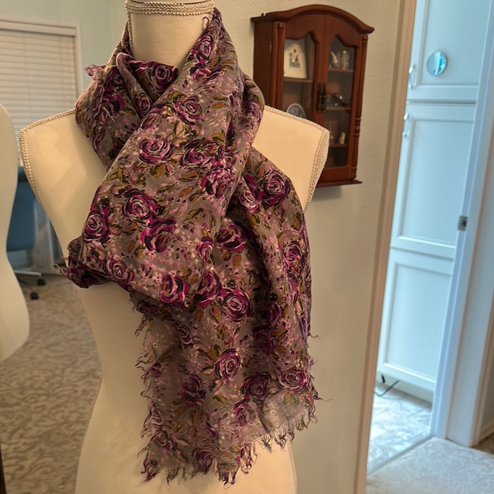 Floral Purple Scarf